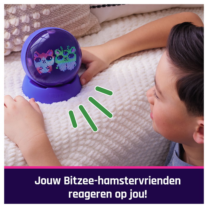 Spin Master Bitzee Hamsterball - Mascota Digital Hamster Ball Interactiva con 20 Hamsters Virtuales, Sonidos, Efectos Luminosos y Reaccion Tactil - Juguete para Niños 5 Años+