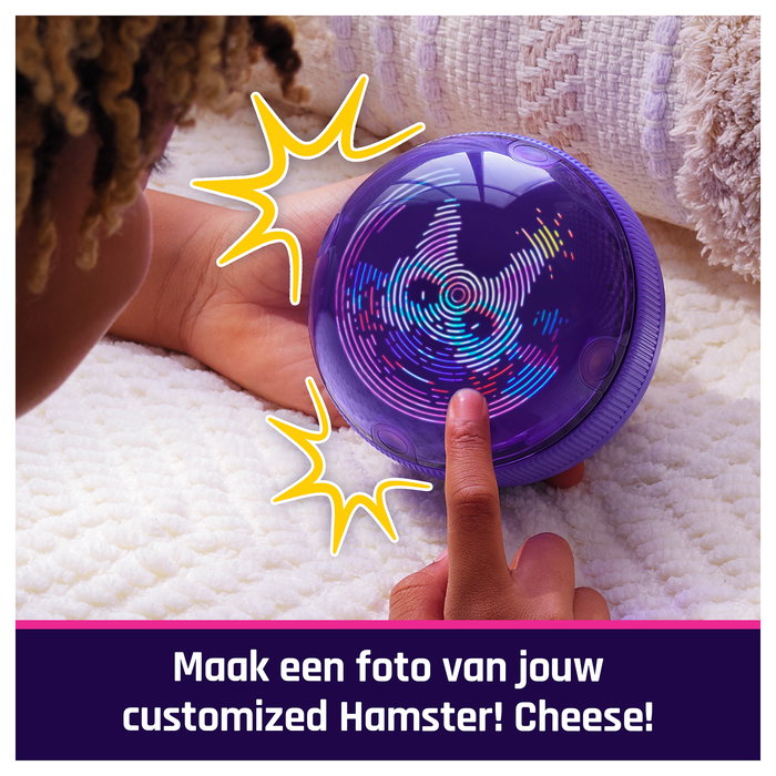 Spin Master Bitzee Hamsterball - Mascota Digital Hamster Ball Interactiva con 20 Hamsters Virtuales, Sonidos, Efectos Luminosos y Reaccion Tactil - Juguete para Niños 5 Años+
