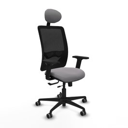 PIQUERAS Y CRESPO Silla de oficina Zulema Gris y Negro