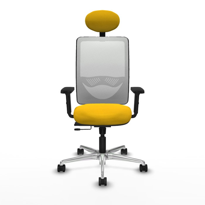 PIQUERAS Y CRESPO Silla de oficina Zulema con mecanismo Sincro/Traslack, Amarillo y Blanco PIQUERAS Y CRESPO Silla de oficina Zulema con mecanismo Sincro/Traslack, Amarillo y Blanco