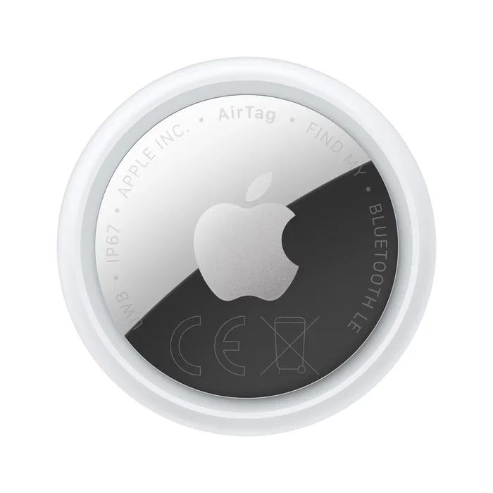 Apple AirTag (2.ª Generación) Buscador de Objetos, Pack de 4 unidades, Plata Blanco