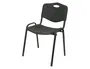 Piqueras y Crespo Silla Apilable 810x480mmx420 mm Negra Estructura Metal Asiento Respaldo PVC Ergonomica