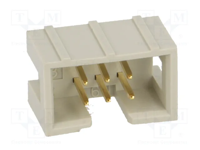 HARTING Conector IDC Macho 6 Pines 2x3 THT Recto HARTING Conector IDC Macho 6 Pines 2x3 THT Recto