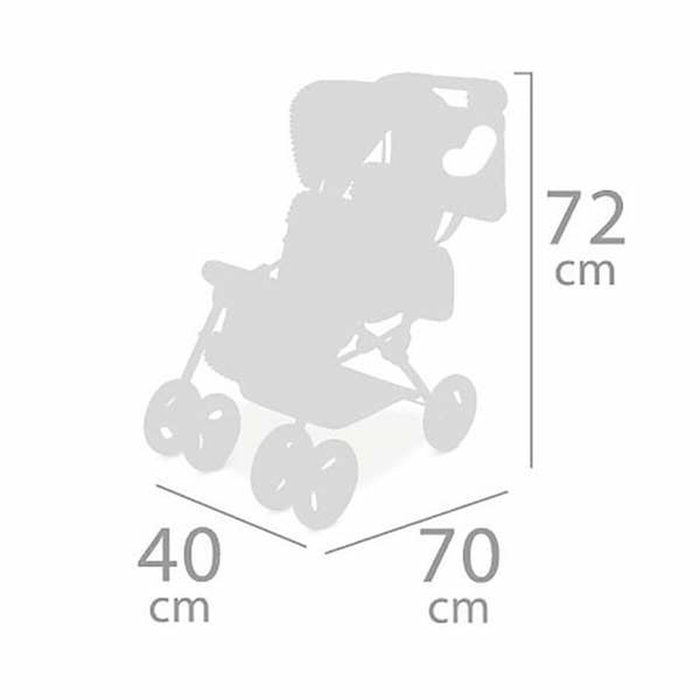 Decuevas Silla Gemelar Plegable Verona para Muñecas de hasta 52 cm