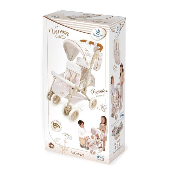 Decuevas Silla Gemelar Plegable Verona para Muñecas de hasta 52 cm, 40x70x72 cm