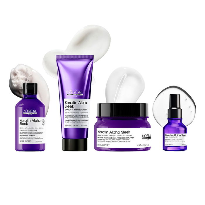 L'Oréal Professionnel Paris Smooth Transformer Keratin Alpha Sleek - Tratamiento progresivo anticrespo y brillo, 200 ml L'Oréal Professionnel Paris Smooth Transformer Keratin Alpha Sleek - Tratamiento progresivo anticrespo y brillo, 200 ml