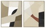 DKD Home Decor Cuadro Yute PS Abstracto Surtido de 2 Unidades
