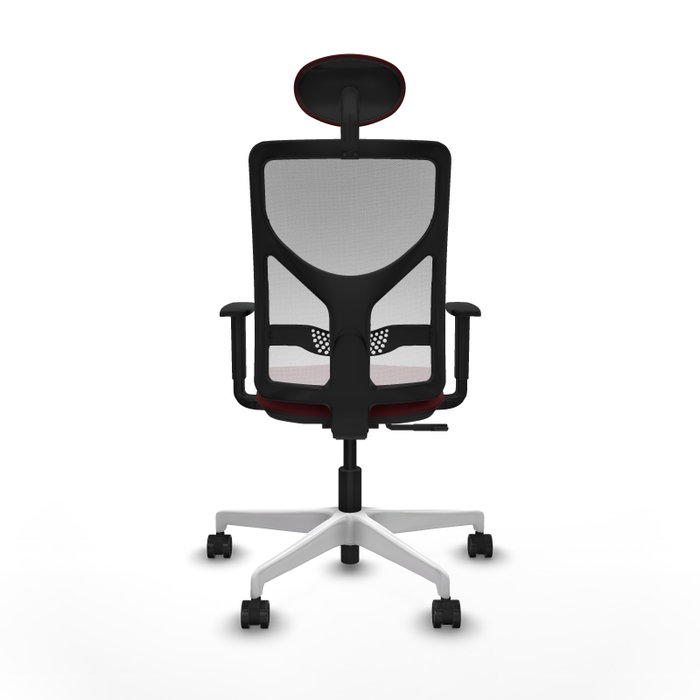 PIQUERAS Y CRESPO Silla de oficina Motilla con mecanismo Sincro, Granate y Blanco PIQUERAS Y CRESPO Silla de oficina Motilla con mecanismo Sincro, Granate y Blanco