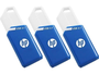 HP x755w Pack de 3 Memorias USB 128 GB Azul, Blanco