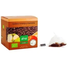 ALMA HOME Rooibos Naranja y Manzana Infusión 15 Pirámides Ecológico Vegan - Aspalathus linearis