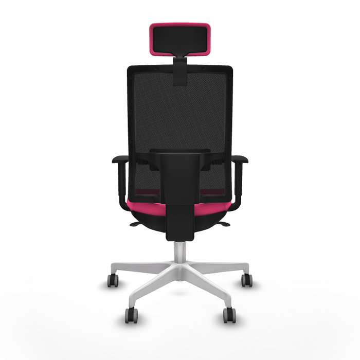 PIQUERAS Y CRESPO Silla de oficina Horna Rosa y Negro con mecanismo Sincro