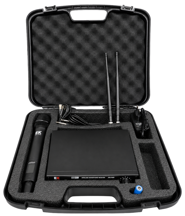Ek JRU680 Sistema Inalámbrico UHF PLL True Diversity con Micrófono de Mano