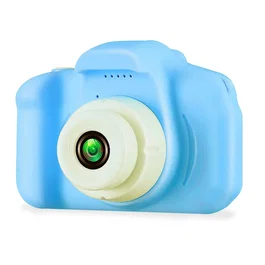Celly KIDSCAMERA3LB Cámara Digital para Niños, 3 MP, Graba Video, Pantalla Colorida, Resistente, Incluye Correa y Cable Micro USB, Color Azul Claro