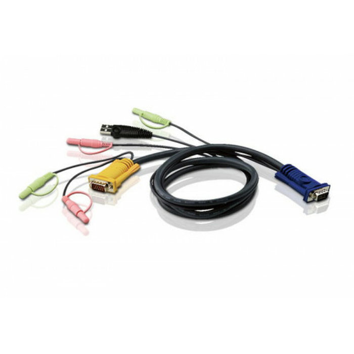 Aten Cable KVM USB con Audio y SPHD 3 en 1 de 1,8 m (2L-5302U) Aten Cable KVM USB con Audio y SPHD 3 en 1 de 1,8 m (2L-5302U)