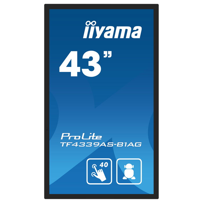 Iiyama TF4339AS-B1AG Monitor Táctil 4K UHD 43" (108 cm) IPS, Android 11, Multi-Touch 40 Puntos, 2xHDMI+DP, USB, IP65, VESA