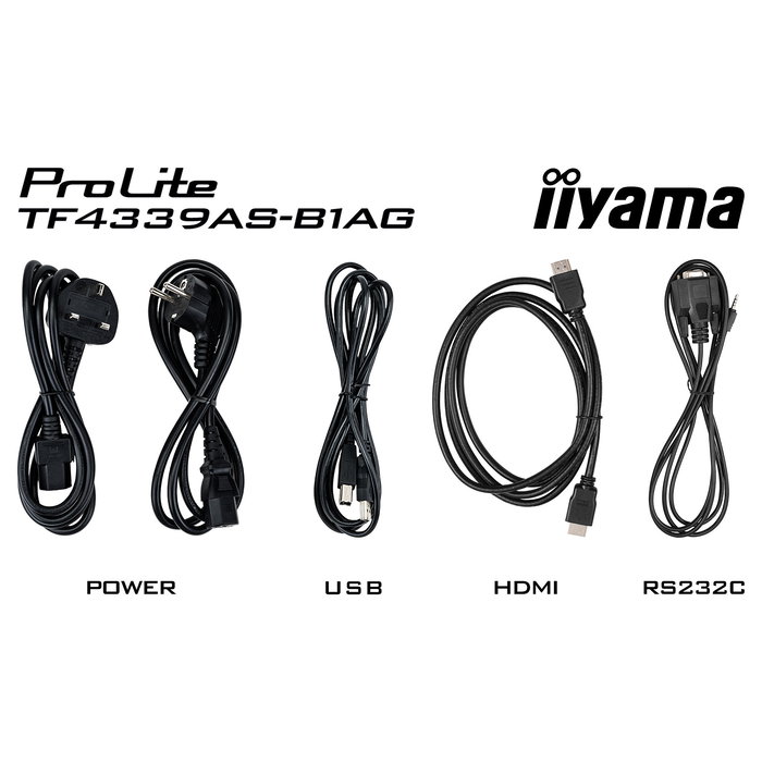 Iiyama TF4339AS-B1AG Monitor Táctil 4K UHD 43" (108 cm) IPS, Android 11, Multi-Touch 40 Puntos, 2xHDMI+DP, USB, IP65, VESA