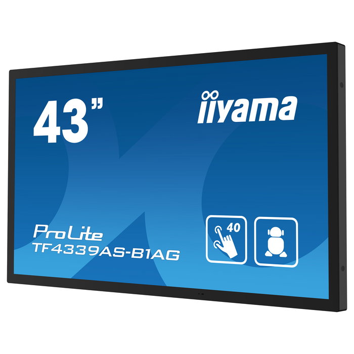 Iiyama TF4339AS-B1AG Monitor Táctil 4K UHD 43" (108 cm) IPS, Android 11, Multi-Touch 40 Puntos, 2xHDMI+DP, USB, IP65, VESA