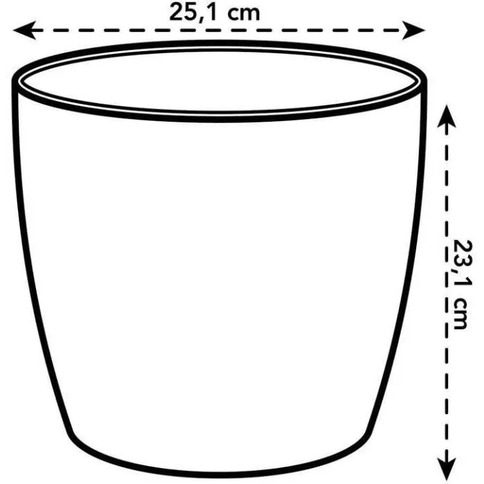 Elho Juego de 2 maceteros redondos Bruselas 17 L Negro Ø 25,1 x Al 23,2 cm
