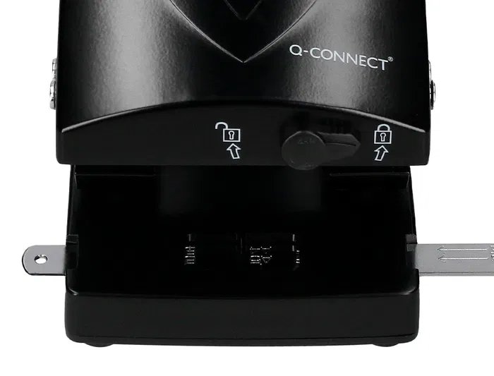 Q-connect Taladrador KF01237 Negro, Capacidad 65 Hojas, Apertura 6,5 mm