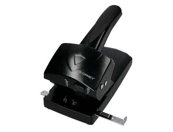 Q-connect Taladrador KF01237 Negro, Capacidad 65 Hojas, Apertura 6,5 mm