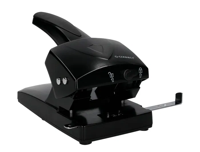 Q-connect Taladrador KF01237 Negro, Capacidad 65 Hojas, Apertura 6,5 mm