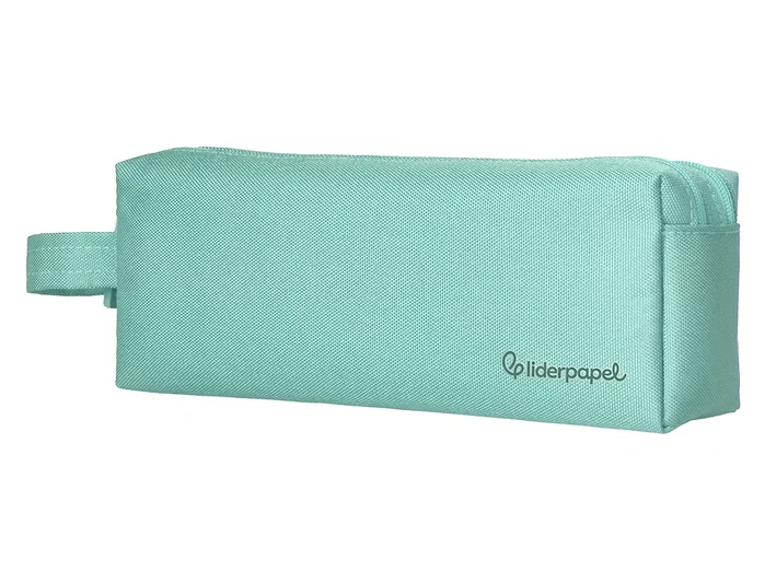 Liderpapel Estuche portatodo Classic rectangular con asa, 2 cremalleras, verde manzana Liderpapel Estuche portatodo Classic rectangular con asa, 2 cremalleras, verde manzana