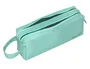 Liderpapel Estuche portatodo Classic rectangular con asa, 2 cremalleras, verde manzana