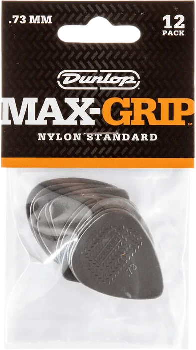 Dunlop Max-Grip / Nylon Std - 0,73Mm Púas para Guitarra, Pack 12 Unidades Dunlop Max-Grip / Nylon Std - 0,73Mm Púas para Guitarra, Pack 12 Unidades