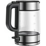 Xiaomi BHR7423EU Tetera Eléctrica de Vidrio de 1.7 Litros y 2200W, Apagado Automático, Indicador de Nivel de Agua, Negro Transparente
