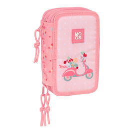 Estuche Escolar con Accesorios Moos Passion Multicolor 12,5 x 19,5 x 5,5 cm 37 Piezas