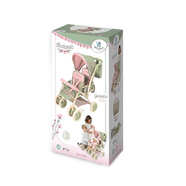 Decuevas Silla Gemelar Plegable para Muñecas de Hasta 52 cm, Silla para Niñas, Juguete, 40x70x72 cm