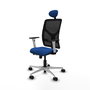 PIQUERAS Y CRESPO Silla de oficina Motilla Azul con mecanismo Sincro/Traslack