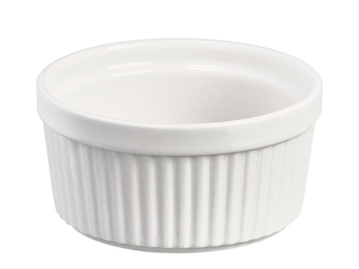 Vessia Set de 4 Tarros para Salsa de 140 ml, Porcelana Blanca, Dimensiones del Set: 37x9x5 cm (Set de 24)