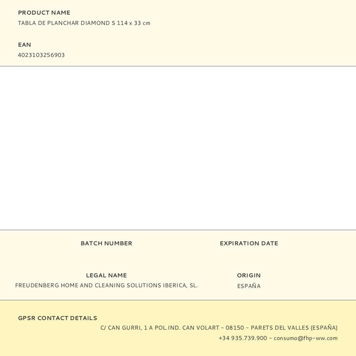 Vileda Tabla de Planchar Diamond S con Funda de Titanio, Kid Safe, Altura Ajustable 71-90 cm, Superficie 114 x 33 cm