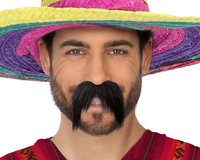 atosa Bigote Postizo Negro Grueso Estilo Mexicano para Disfraces de Mariachi, Carnaval o Fiesta Temática atosa Bigote Postizo Negro Grueso Estilo Mexicano para Disfraces de Mariachi, Carnaval o Fiesta Temática