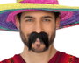 atosa Bigote Postizo Negro Grueso Estilo Mexicano para Disfraces de Mariachi, Carnaval o Fiesta Temática