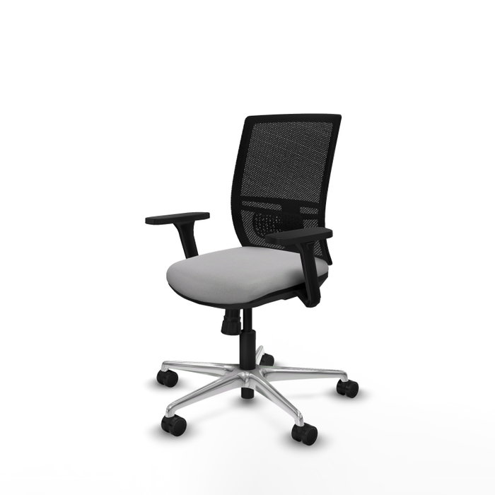 PIQUERAS Y CRESPO Silla de oficina Yunquera con mecanismo Sincro, Gris claro y Negro PIQUERAS Y CRESPO Silla de oficina Yunquera con mecanismo Sincro, Gris claro y Negro