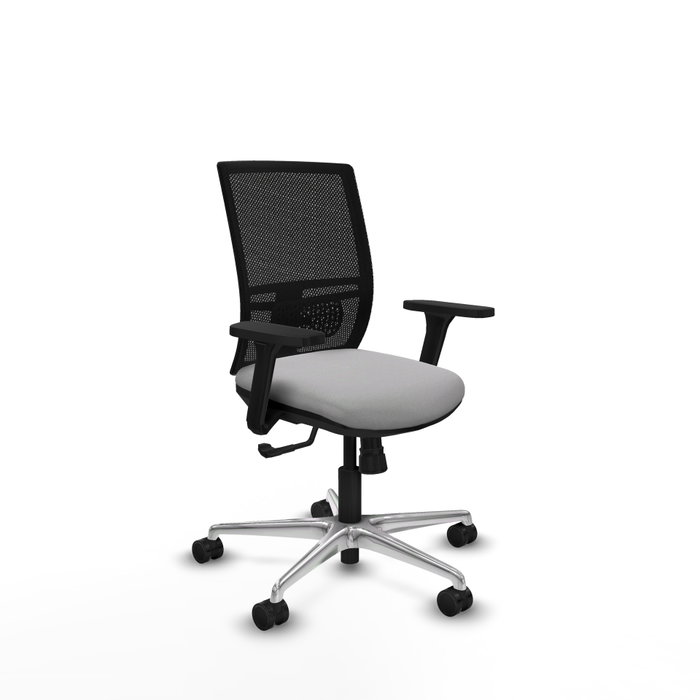 PIQUERAS Y CRESPO Silla de oficina Yunquera con mecanismo Sincro, Gris claro y Negro PIQUERAS Y CRESPO Silla de oficina Yunquera con mecanismo Sincro, Gris claro y Negro
