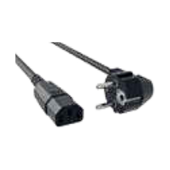 Bachmann Cable de alimentación H05VV-F 3G1,5 CEE7/7 / C13 de 1,5m Bachmann Cable de alimentación H05VV-F 3G1,5 CEE7/7 / C13 de 1,5m