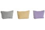 DKD Home Decor Surtido de 3 Neceser de Poliéster URBAN 24 en Gris, Amarillo y Lila