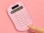 Liderpapel xf41 Calculadora de Bolsillo 8 Dígitos Solar y Pilas Color Rosa