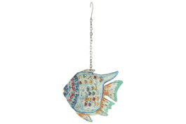 DKD Home Decor Decoración Metal Azul y Multicolor 27x8x21 cm