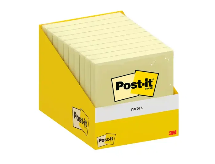 Post-it Bloc de notas adhesivas 76x76 mm Amarillo canario, 10 unidades Post-it Bloc de notas adhesivas 76x76 mm Amarillo canario, 10 unidades