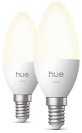 Philips Hue E14 B39 Pack de 2 Bombillas LED de Luz Blanca (2700 K)