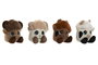 DKD Home Decor Peluches de Animales Multicolor Surtido de 4