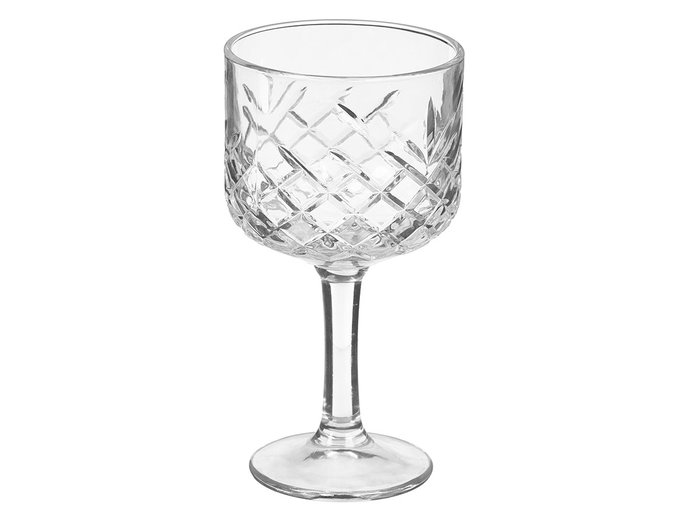 Vivalto Copa Troquelada 480 ml Vidrio Transparente 10.2x19.3x10.2 cm (Set de 24)