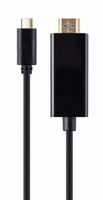 GEMBIRD A-CM-HDMIM-01 Cable Adaptador USB Tipo C a HDMI Macho/Macho 4K 30Hz, 2 Metros, Negro - Para Vídeo y Audio