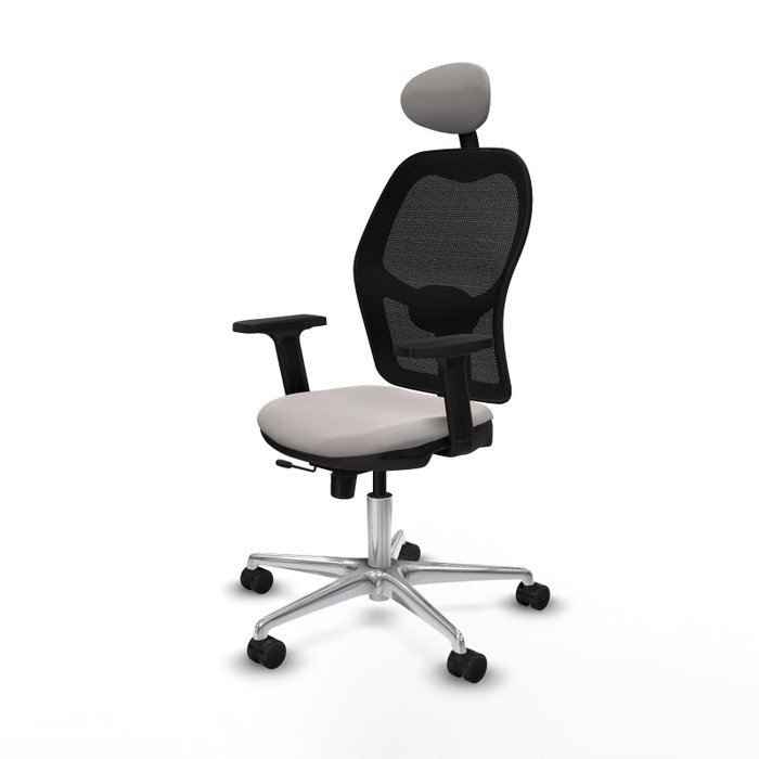 PIQUERAS Y CRESPO Silla de oficina Jorquera con mecanismo Sincro/Traslack, Blanco y Negro PIQUERAS Y CRESPO Silla de oficina Jorquera con mecanismo Sincro/Traslack, Blanco y Negro
