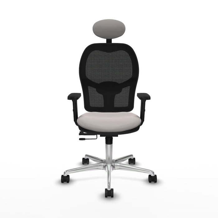 PIQUERAS Y CRESPO Silla de oficina Jorquera con mecanismo Sincro/Traslack, Blanco y Negro PIQUERAS Y CRESPO Silla de oficina Jorquera con mecanismo Sincro/Traslack, Blanco y Negro