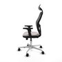 PIQUERAS Y CRESPO Silla de oficina Jorquera con mecanismo Sincro/Traslack, Blanco y Negro